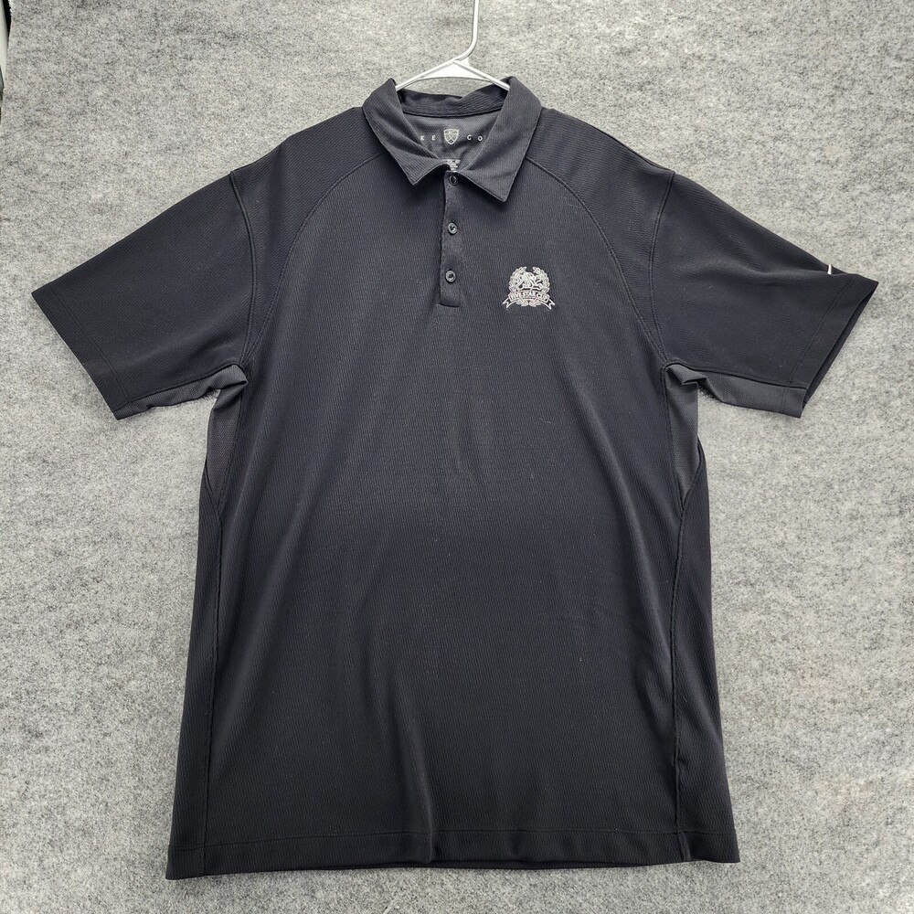 Nike Polo Shirt Mens XXL Short Sleeve Black Golf